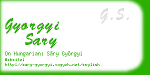 gyorgyi sary business card